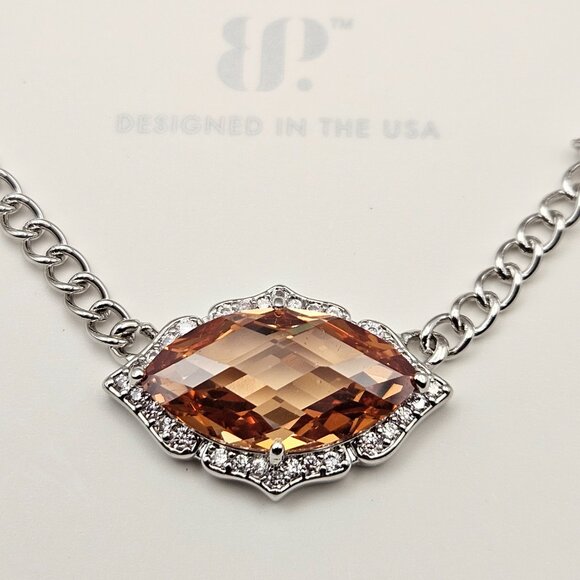 Bomb Party NK24979 "I Refuse To Settle" Smokey Topaz Cubic Zirconia - Picture 2 of 4